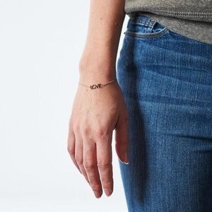 Dainty gold “Love” bracelet